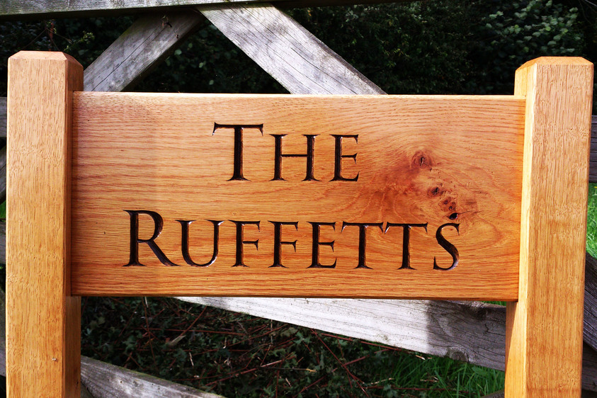 The Ruffets house sign