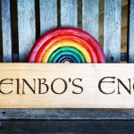 Reinbo's End wooden house sign